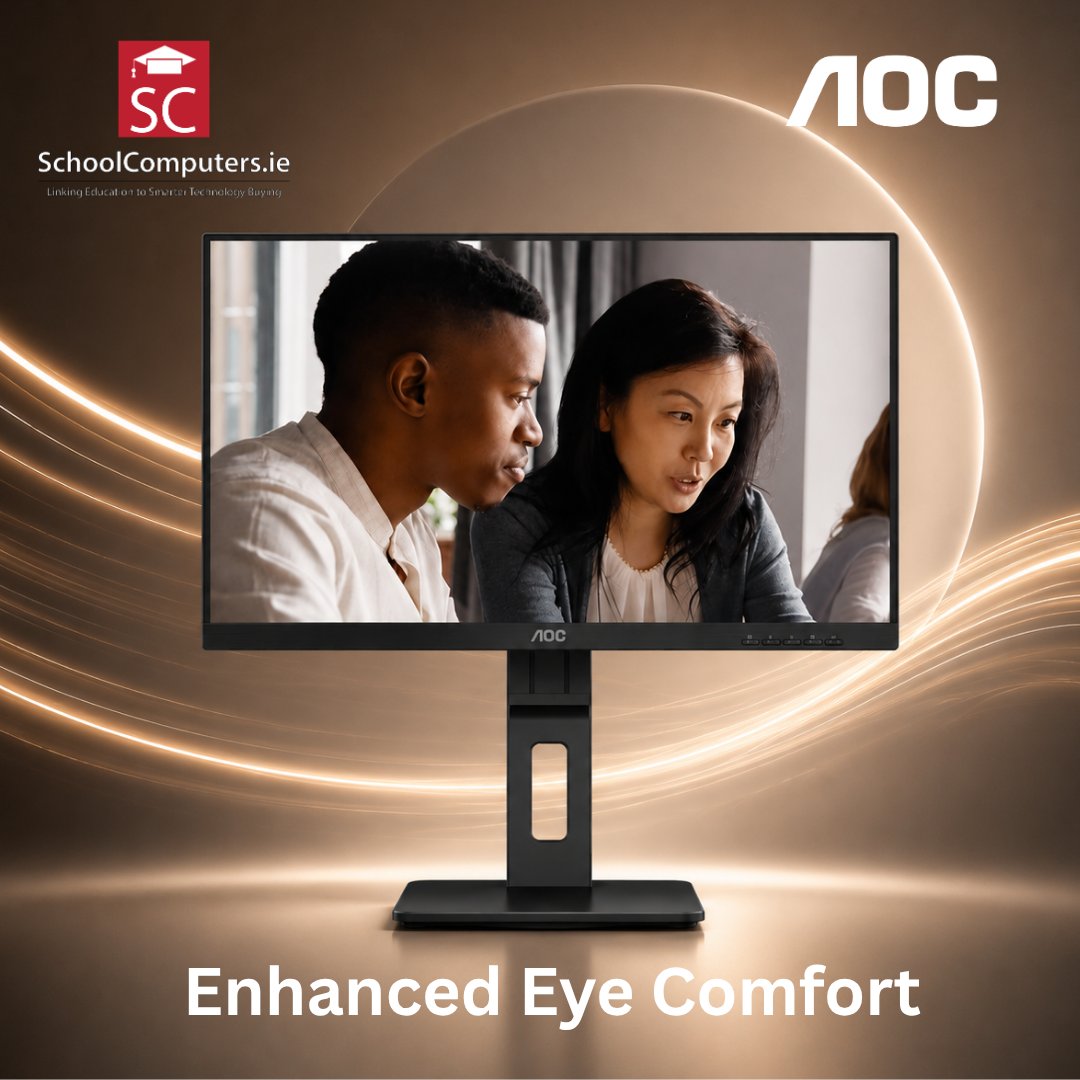 SchoolComp_ie's tweet photo. AOC monitors make everyday learning clearer, smoother and more comfortable.

• Crisp, vibrant visuals that keep every detail clear
• Smooth performance that keeps up with the school day
• Energy-saving features for smarter classrooms

https://t.co/ixj84tiq3l 

#AOC #SC https://t.co/L9lnLy7Jcg