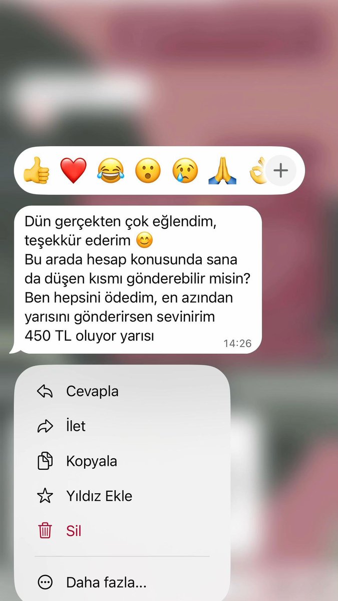 tepki_tr's tweet photo. Bir kadın, ilk buluşmasının ardından adamın ertesi gün attığı WhatsApp mesajını paylaştı; mesajı gören kadın adamı anında engelledi. https://t.co/jC8YzgJaRI