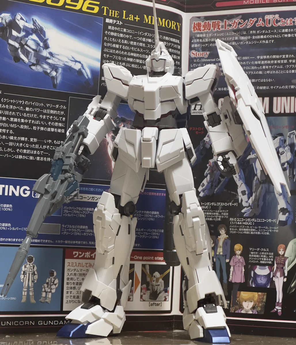 ユニコーンガンダム2号機　完成品 全塗装 スミ入れ デカール ガンプラ（ＭＧ） キャパオーバー on X: 
