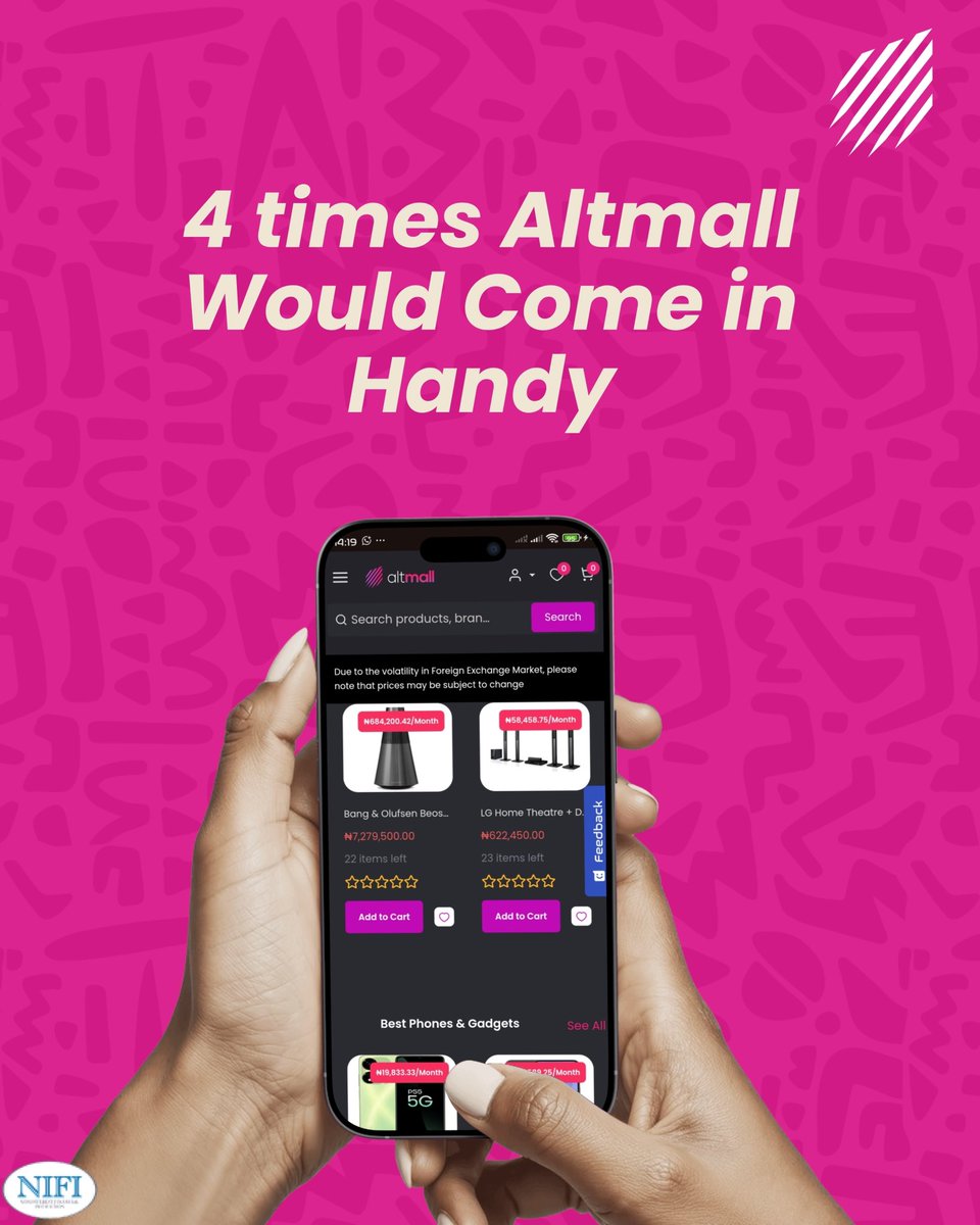 Altmallng's tweet photo. Life happens, getting the things you need shouldn’t stress you out too.
Visit our website to shop now and pay later.
#Altmall #ShopNowPayLater https://t.co/sORbGMXfng