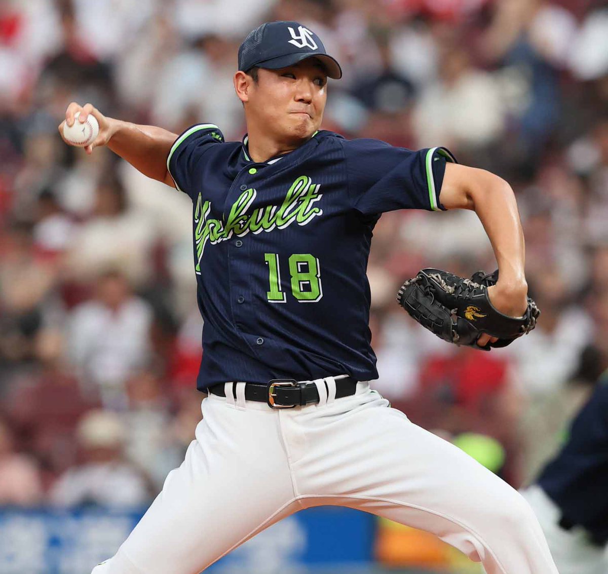 swallowspr's tweet photo. ／
#JERAセ・リーグ 速報⚾️
＼

8月28日(金）の #月間JERAセ・リーグAWARD ノミネート選手は、8回1失点で勝利投手の #奥川恭伸選手 です！

詳細はこちら　https://t.co/TENAvwg06e
JERA協賛特設ページ　https://t.co/4fAH3jx7jb

#JERA #灯セ #swallows #燕心全開 https://t.co/sPnuNNzu8Q