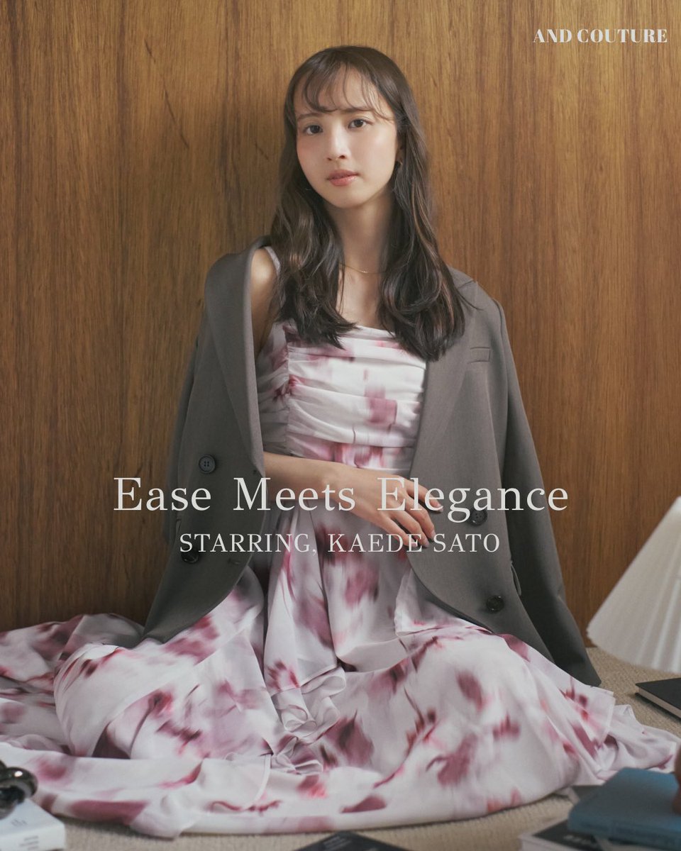 And_Couture's tweet photo. AND COUTURE
26' AUTUMN COLLECTION

Ease Meets Elegance
STARRING, KAEDE SATO

心地よさとエレガンスが、自然に寄り添う。
カジュアルな抜け感に、洗練されたモードのエッセンスを。
気負わず楽しめるのに、どこか印象的。
今の気分に寄り添う、秋のスタイルを提案します。

#ANDCOUTURE  
#佐藤楓 https://t.co/sFs5nnuaRj