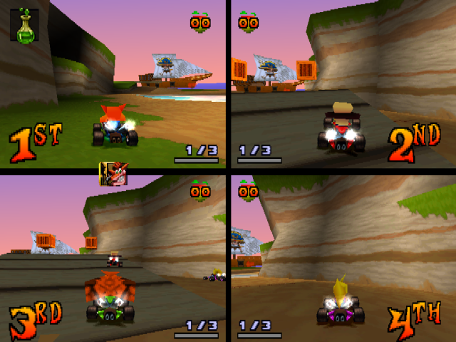 VideoGameHstry's tweet photo. CRT: Crash Team Racing was released 27 years ago today in North America https://t.co/x9eYTswouQ