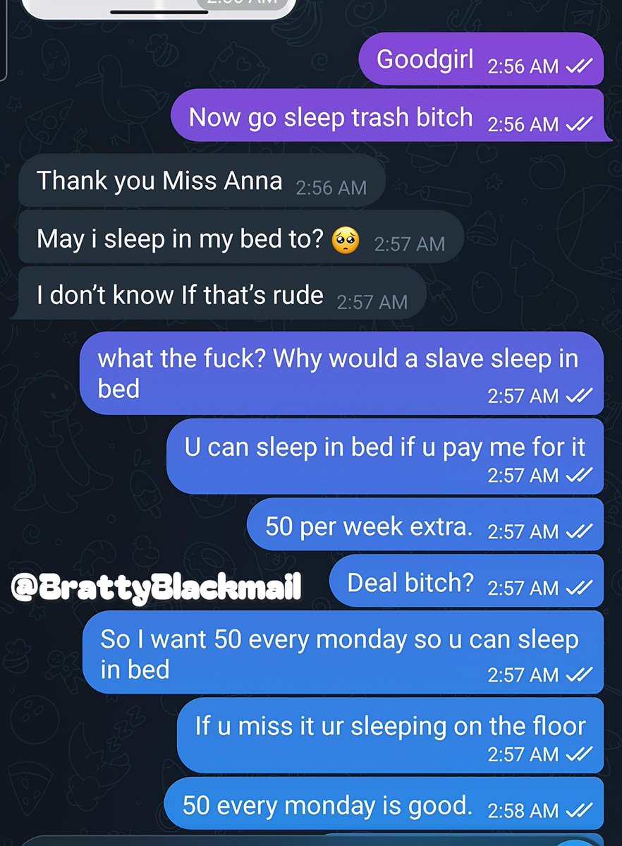 BrattyBlackmail's tweet photo. YES. Im charging my blackmail bitch to SLEEP in his bed 

Paypig slaves deserve unfair treatment https://t.co/illBK9JWnf