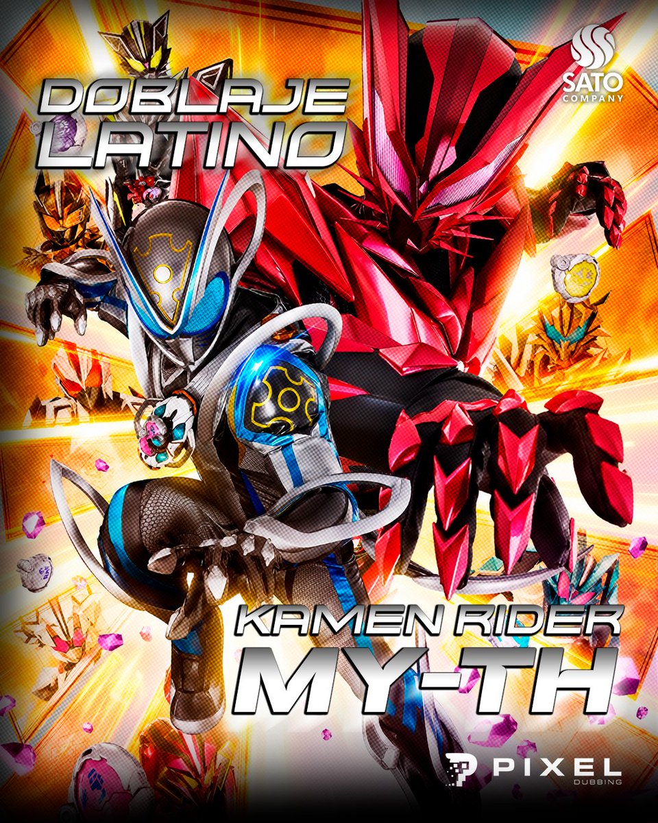 PixelDubbing's tweet photo. ¡La eterna batalla entre ratón y gato comienza de nuevo! 🐭🐱
Nos encargamos del doblaje al español para Latinoamérica de #KamenRiderMYTH. 💙

✨ Disfruta Kamen Rider My-Th semanalmente en el canal de Tokusato. + 
#KamenRiderMYTH #Tokusatsu #仮面ライダーマイス https://t.co/ENTpEg1bZN