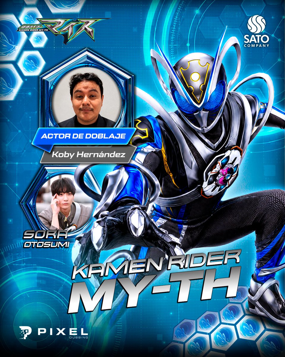 PixelDubbing's tweet photo. ¡La eterna batalla entre ratón y gato comienza de nuevo! 🐭🐱
Nos encargamos del doblaje al español para Latinoamérica de #KamenRiderMYTH. 💙

✨ Disfruta Kamen Rider My-Th semanalmente en el canal de Tokusato. + 
#KamenRiderMYTH #Tokusatsu #仮面ライダーマイス https://t.co/ENTpEg1bZN