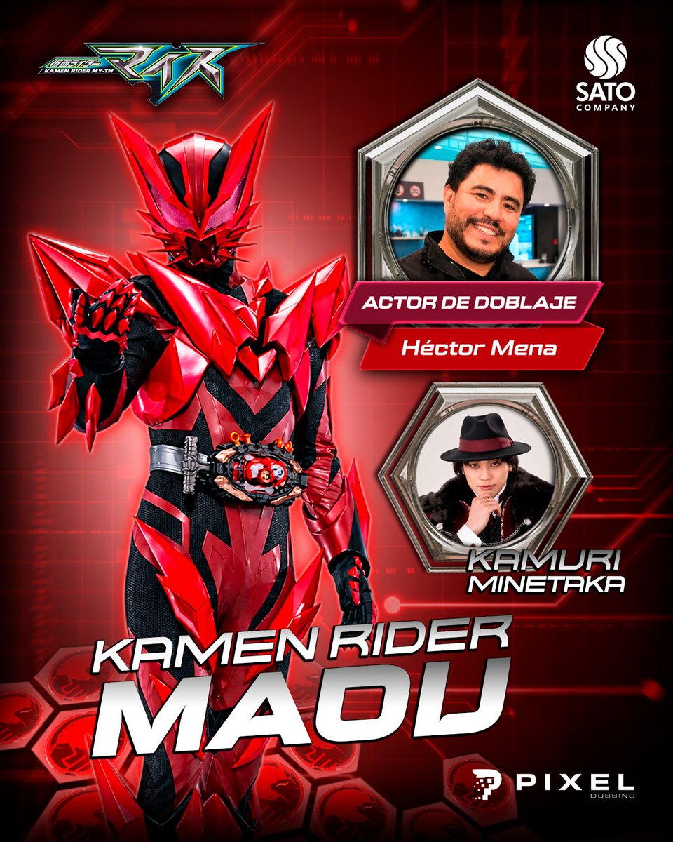 PixelDubbing's tweet photo. ✨ Disfruta Kamen Rider My-Th semanalmente en el canal de Tokusato.   #KamenRiderMYTH #Tokusatsu #仮面ライダーマイス https://t.co/DaEmoTR9d2