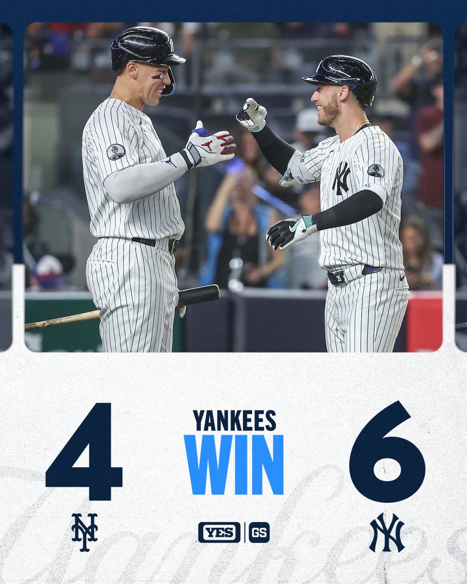 YESNetwork's tweet photo. Subway Series success. #YANKSonYES https://t.co/al3joK2olo