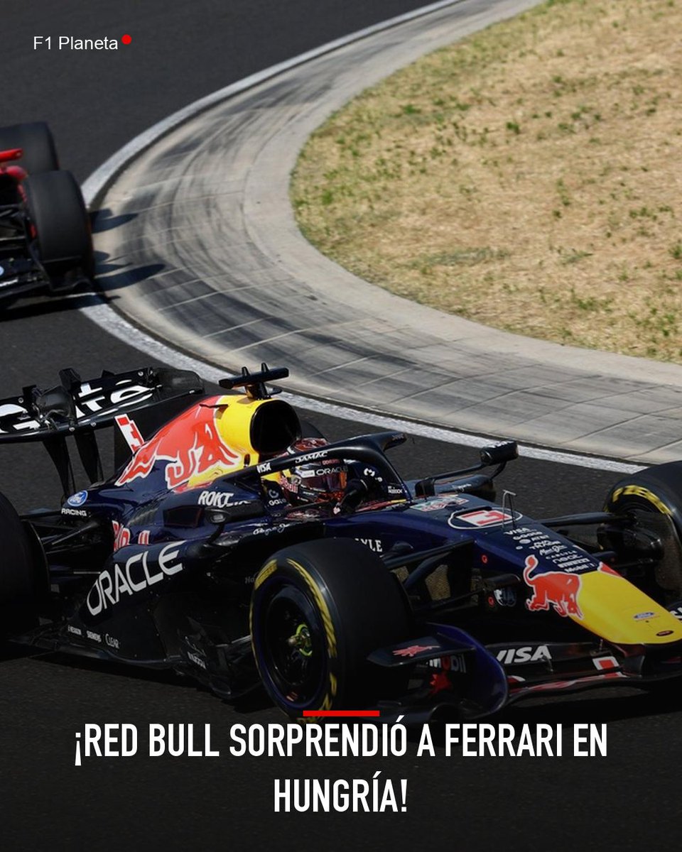 RustyOcano's tweet photo. Red Bull pulled off a bold strategy in Budapest: 29 laps on softs, and Max finished second, stunning Ferrari. Leclerc and Hamilton missed the podium. What strategy should Ferrari have used? https://t.co/sdNfXNJr0U