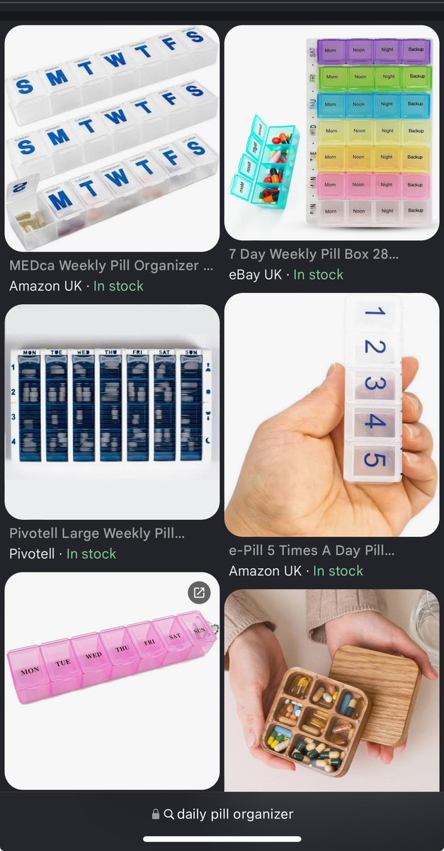 Venus_cupid0's tweet photo. @twinklyprincess Could something like this help?? There’s also boxes with a AM and PM meds section. I have to use one of these cos I forget too and sometimes have taken multiple doses on accident 😭 https://t.co/DeLSLuedjU