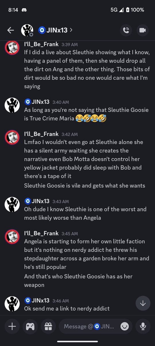 Nerdy_Addict's tweet photo. I’ll be Frank, people infiltrating your Discord and then sharing your stupidity is the wurst. https://t.co/VelBLx3ONX