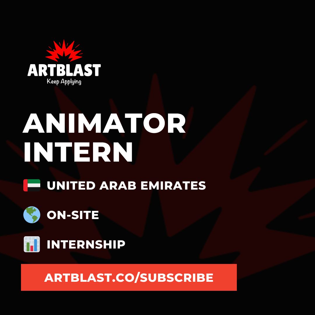 artblastjobs's tweet photo. 🚨 On-site Animator Intern 🚨
🇦🇪 United Arab Emirates
🔒 Apply in today's email → https://t.co/qmvQSgRVTD

#art #artjobs #gamejobs #artblast #3d #2d #3dart #hiringnow #digitalart #animation #Artists #gamedev https://t.co/cIHm3yfk6t