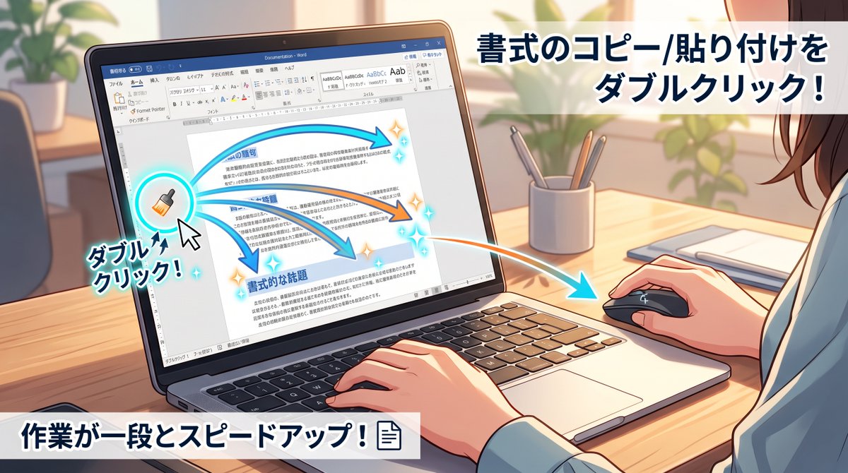 kurashikipc's tweet photo. 【Wordで書式を連続コピー】文字のフォントや色を何度も同じスタイルにしたい時、「書式のコピー/貼り付け」アイコンを【ダブルクリック】！1回選ぶだけで複数箇所に連続で同じ書式を適用できます📄作業が一段とスピードアップしますよ！ #倉敷 #パソコン教室 #Word https://t.co/jobu8BcCTq