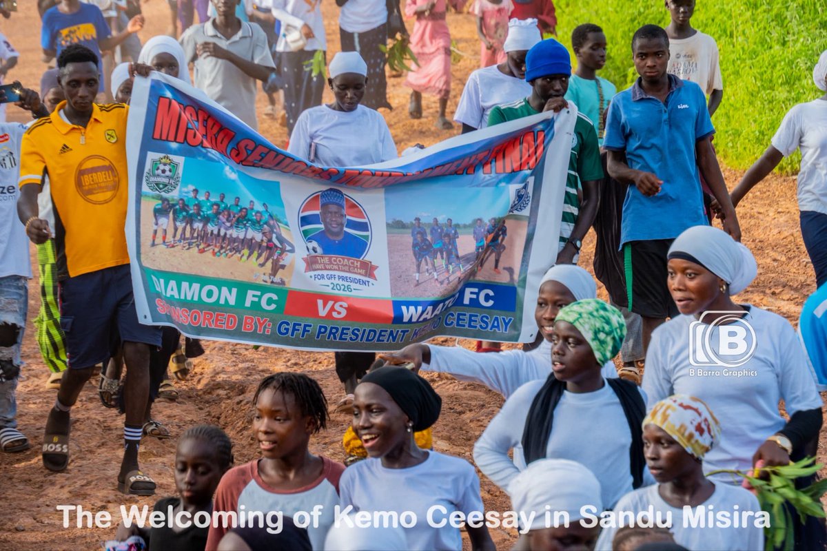 KemoCeesayGFF's tweet photo. Ahead of today’s Diamon FC vs Waato FC final, I thank the Alkali, Imams, elders, women, youth and children of Sandu for your warm welcome, prayers and love. Proud to be your son and committed to serving Gambian football with humility, integrity and dedication

Kemo Ceesay
#Gambia https://t.co/dLkfnG6iEF