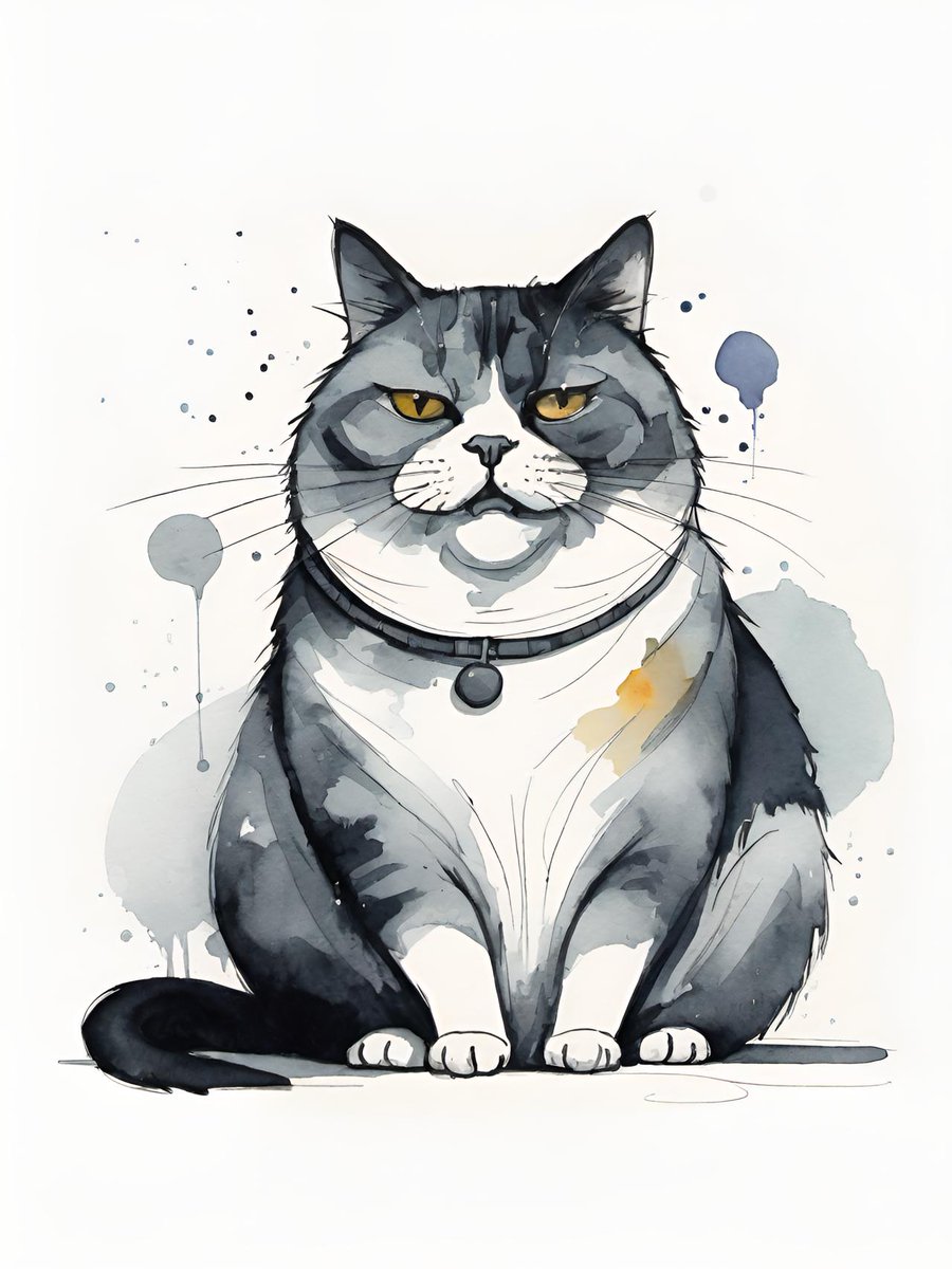 DachmanArt's tweet photo. Purr Noir
#catart #catillustration #catlovers #bosscat #FelineFineArt #aiart #watercolor #artdaily #cutecatart #FelineFriends https://t.co/uYDhRIGUFg