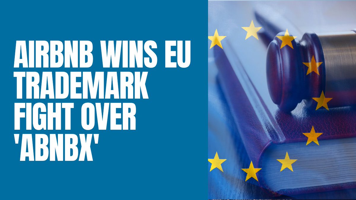 LodgeCompliance's tweet photo. Airbnb just won a major EU trademark battle. Officials invalidated a German company's "Abnbx" crypto software mark, ruling it was deliberately designed to piggyback on Airbnb's reputation. Another reminder: brand protection matters, even in crypto/software spaces. ⚖️ #Airbnb #TrademarkLaw #EU