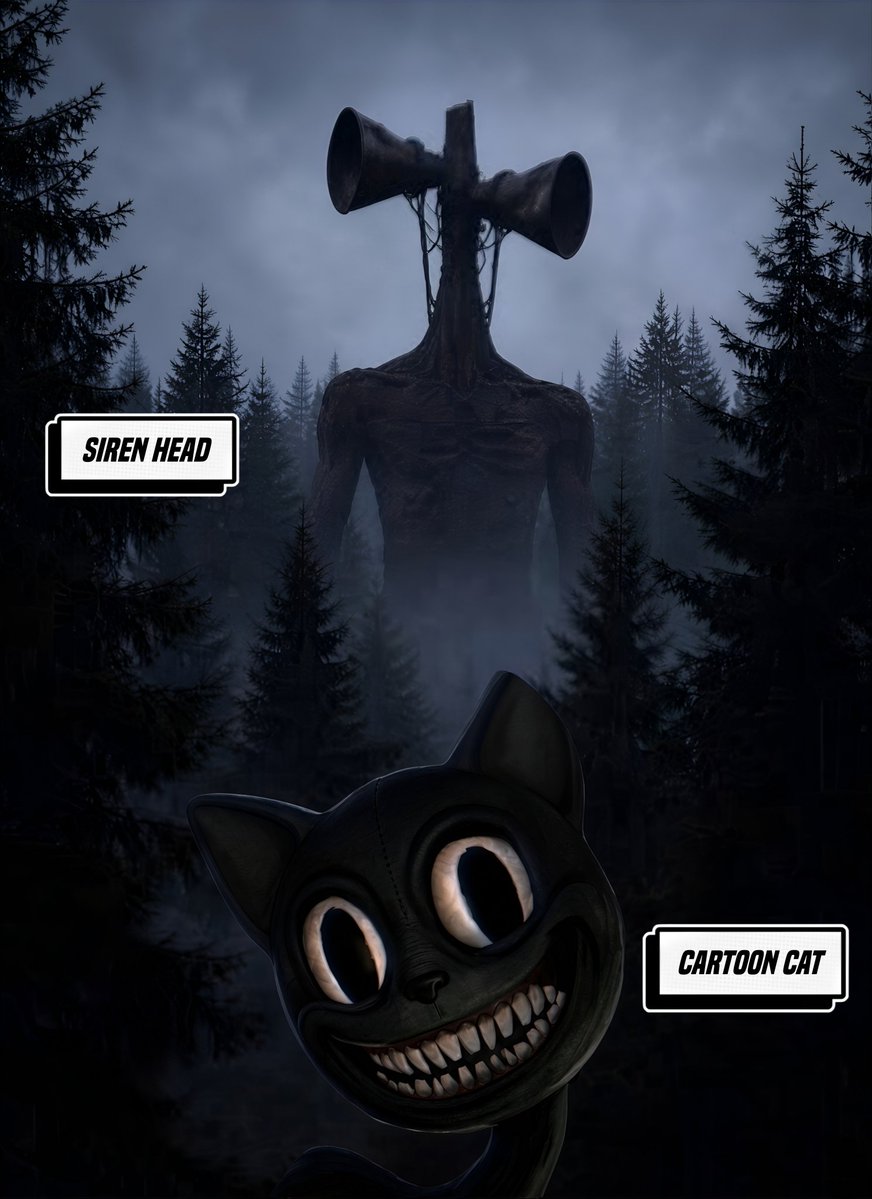 CartoonsOTMoon's tweet photo. Oficialmente estas son las próximas películas basadas en horror de internet:

• Siren Head.
• Cartoon Cat.
• BACKROOMS 2.
• The Mandela Catalogue.
• SCP Foundation. https://t.co/mLyKfIOq60