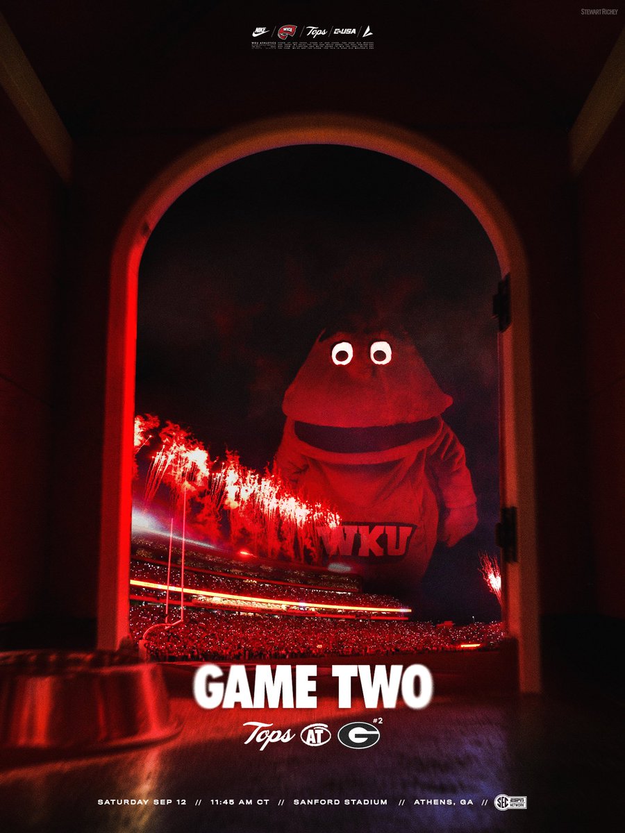 WKUFootball's tweet photo. BIG Saturday between the hedges 🏟️👀

📺: @SECNetwork https://t.co/4FkBe7X2a6