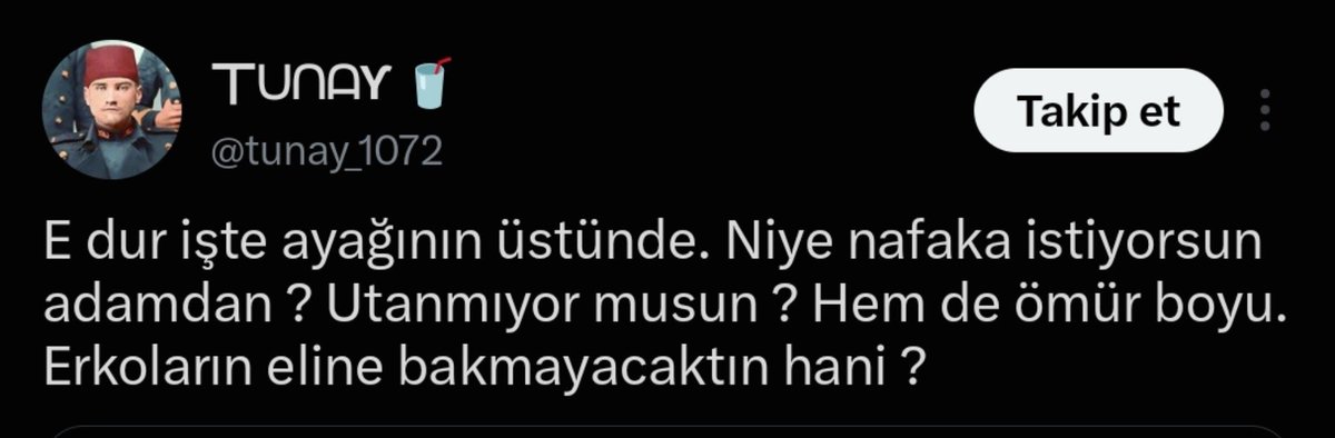 kardesimidivece's tweet photo. Arkadaşın nafaka hakkindaki fikri de bu. Kadın çalışmasın evde cocuk dogursun. Bosanmak istersem de benden bişi istemesin. Hem ayranim dokulmesin hem gotum sikilmesin olmuyor kardeşim https://t.co/TBRBDxm8Nr