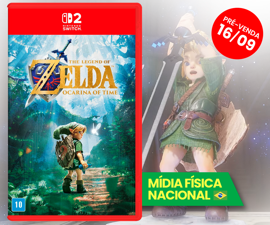 danielreen's tweet photo. FINALMENTE a informação mais aguardada por vocês (e por mim): a pré-venda de Zelda: Ocarina of Time vai ser aberta no dia 16/09 (quarta-feira). O primeiro lote da mídia física irá trazer a capa especial com efeitos foil (metalizado) e será precificado por R$409 no PIX e R$439 parcelado.

Ainda não existe um horário definido para a liberação, mas pelo menos eu e vocês podemos ter um fim de semana de sono tranquilo.

Quanto ao console e ao controle, seguimos sem informações, mas assim que pipocar eu aviso vocês! BORA, POVO DE HYRULE!!!!

Lembrando que os avisos serão enviados no WhatsApp e Telegram do https://t.co/66eWaMrbkM