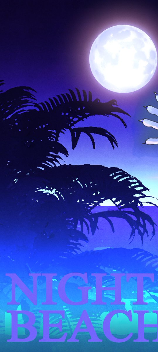 comifur's tweet photo. Night beach https://t.co/urtR2bofay