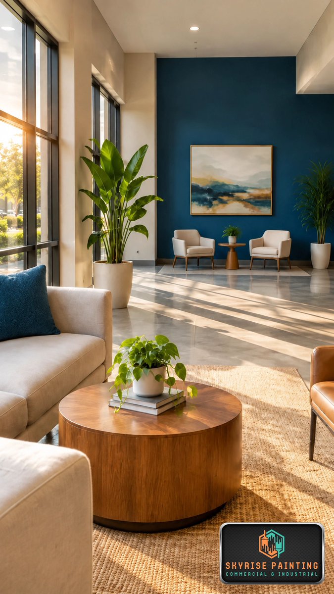 SkyriseP's tweet photo. Weekend mode: ON. 🎨 A fresh professional finish makes commercial spaces brighter, cleaner, and ready for next week. Schedule a Free Consultation and find out why skyrise is the difference. #SkyrisePainting https://t.co/aCex08rSsf