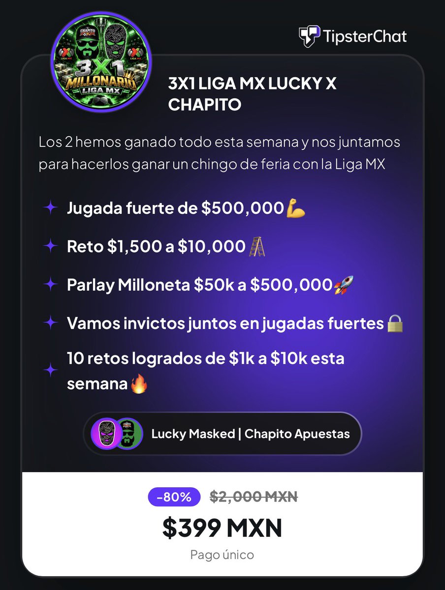 Luckymasked tweet picture