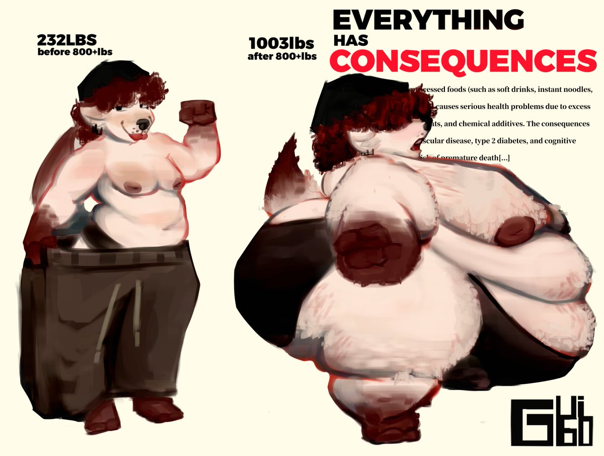 la_FreddieKk's tweet photo. This is the price to pay for eating only junk food and being sedentary for a decade straight... it seems Freddie doesn't regret becoming an example

(Cw:Healthplay) 

Old art btw https://t.co/R2e6dV7uHO