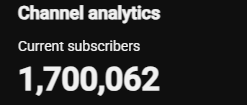 KryozGaming's tweet photo. after being at 1.6m for YEARS, i finally got past it😎
gotta hit at least 2 million before i die https://t.co/9nvFjH46RI