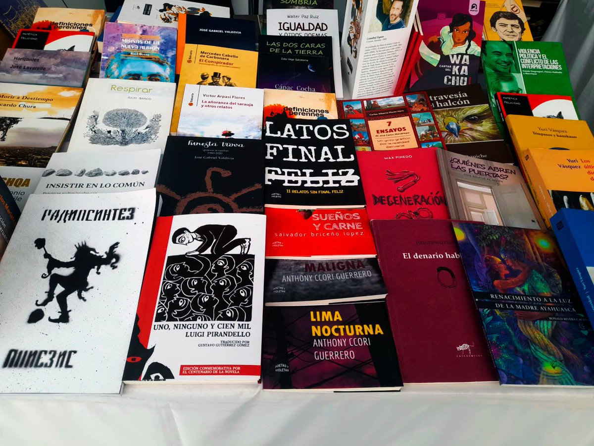 PoetasYVioletas's tweet photo. Hasta mañana sábado 12 encuentran diez de nuestros títulos en el XIX Festival del Libro – Arequipa, en el estand colect de Libros Independientes. Narrativa, urbanos, terror, ciencia ficción, poesía, autoras, antologías. 
📍 Calle San Agustín – #arequipa #festivaldellibroarequipa https://t.co/vnIURlmUdd