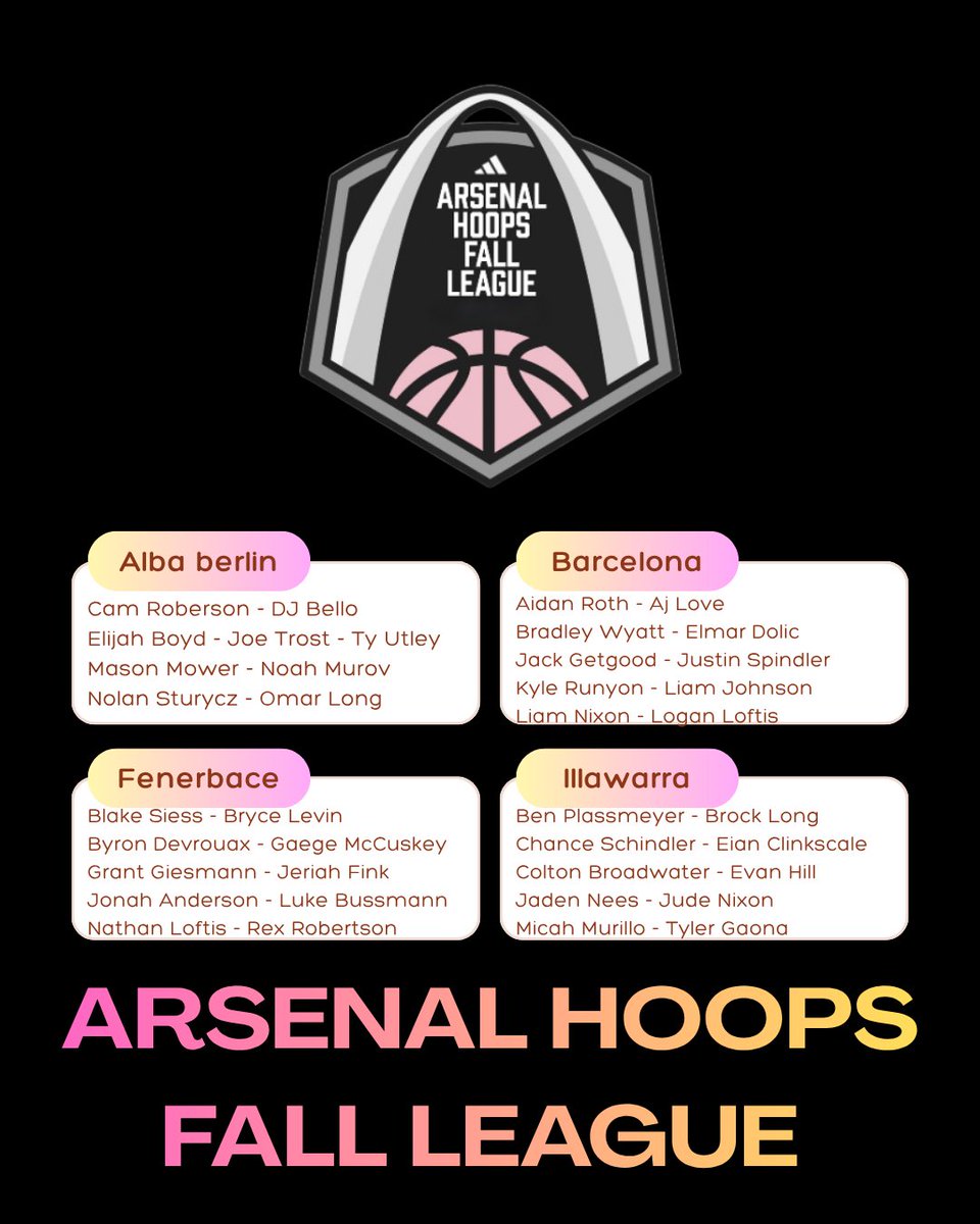 ArsenalHoops's tweet photo. 🚨 Fall League Rosters 🚨 

Opening day tomorrow, loaded rosters, who will be taking home the 🏆 👑?? https://t.co/8Wh4qjefIi