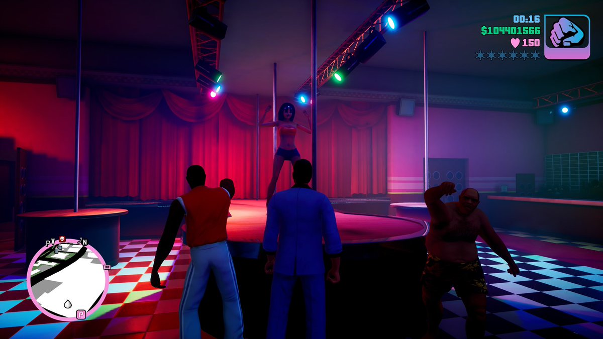vuulin's tweet photo. someone screenshots of my recent platinum run in GTA: Vice City DE. 

such a beautiful game 😍 https://t.co/IAWeVXq4Ag