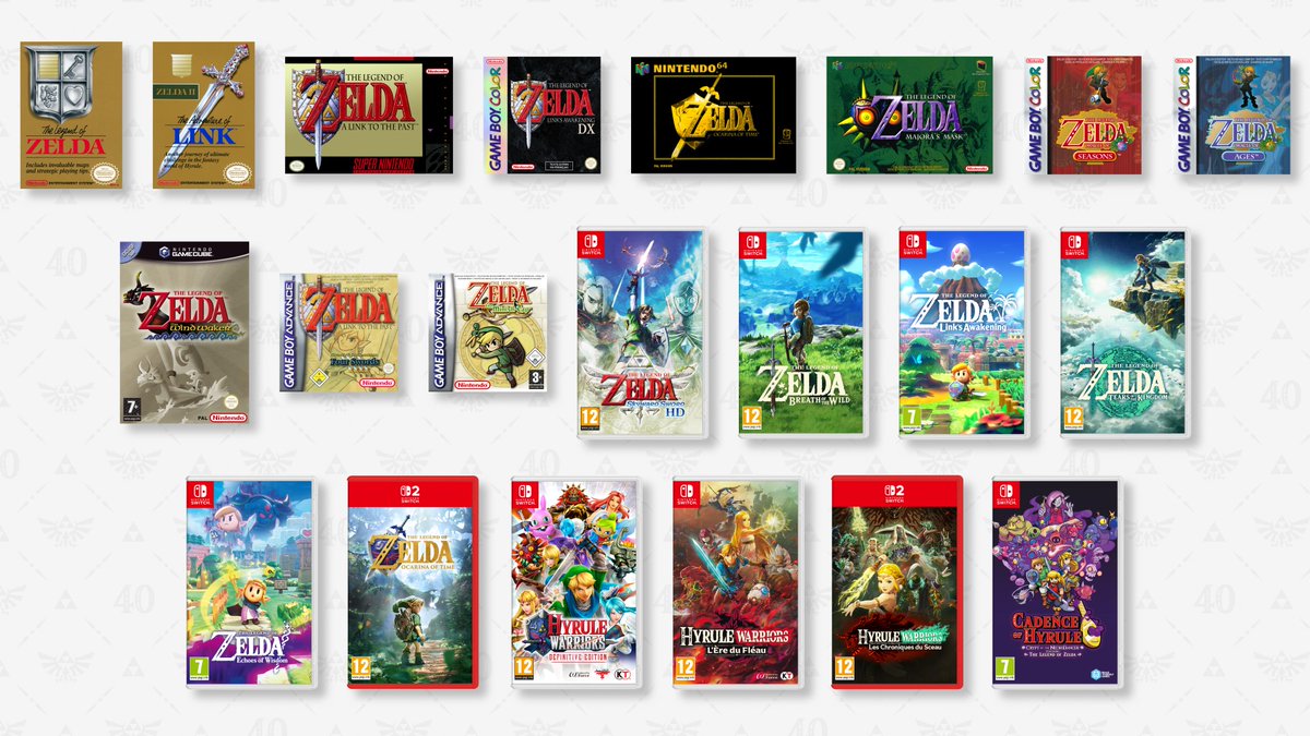 NintendoFrance's tweet photo. Des toutes premières aventures aux épopées les plus récentes, tous ces jeux de l'univers The Legend of Zelda seront jouables sur #NintendoSwitch2 ! https://t.co/BQ9mCM2FlL