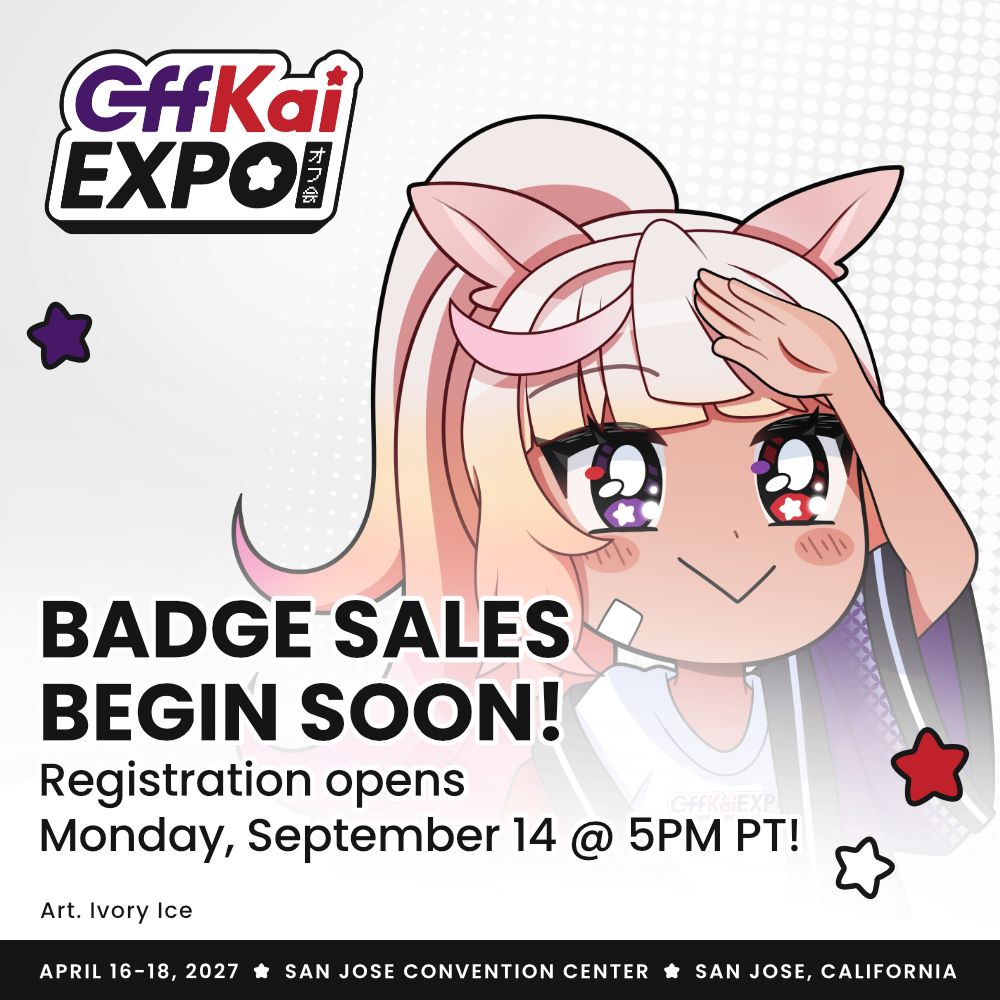 OffKaiExpo's tweet photo. It's time to bloom- Clear your calendars from April 16th to 18th and make your way to San Jose!

Registration for #OffKaiExpo2027 begins on Monday, September 14th at 5pm PT on our website! Keep your eyes peeled! 👀 https://t.co/zYgxf3Xmjn