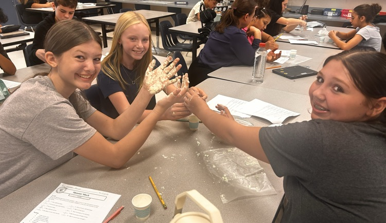 CMSGoBlue's tweet photo. What state of matter is the Monster Muck?  Students in Mr. Wilcox's science classes conducted several different tests to determine where Monster Muck fell. https://t.co/aEp3WM8M9V