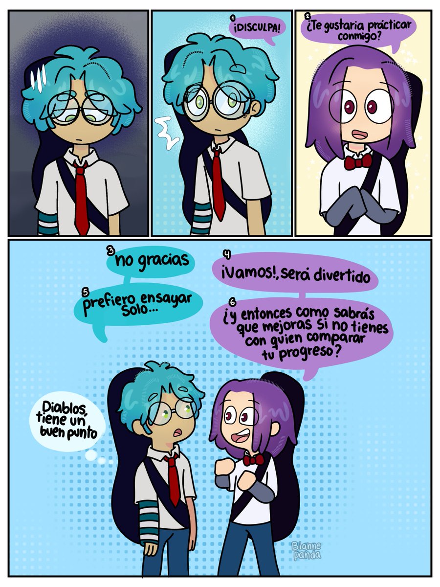 biannepanda's tweet photo. Practiquemos juntos (1/?)
Si ven que los diálogos no tienen mucha coherencia, es porque no he aprendido mucho desde la última vez que hice un cómic (no le sabe a la de escribir guiones)
#fnafhs #fhsz3ro #fhstwt #bxb https://t.co/LTDtpnhdJJ
