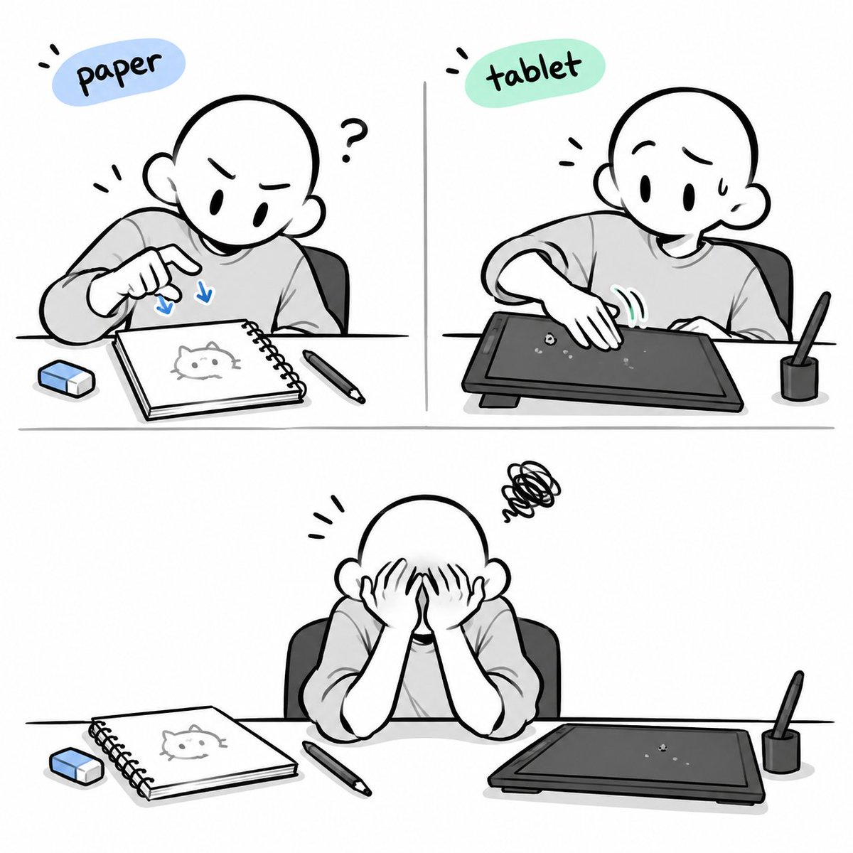 ezdrawps's tweet photo. Whether it's paper or a tablet, no artist is ever truly satisfied https://t.co/sqphumqXbQ