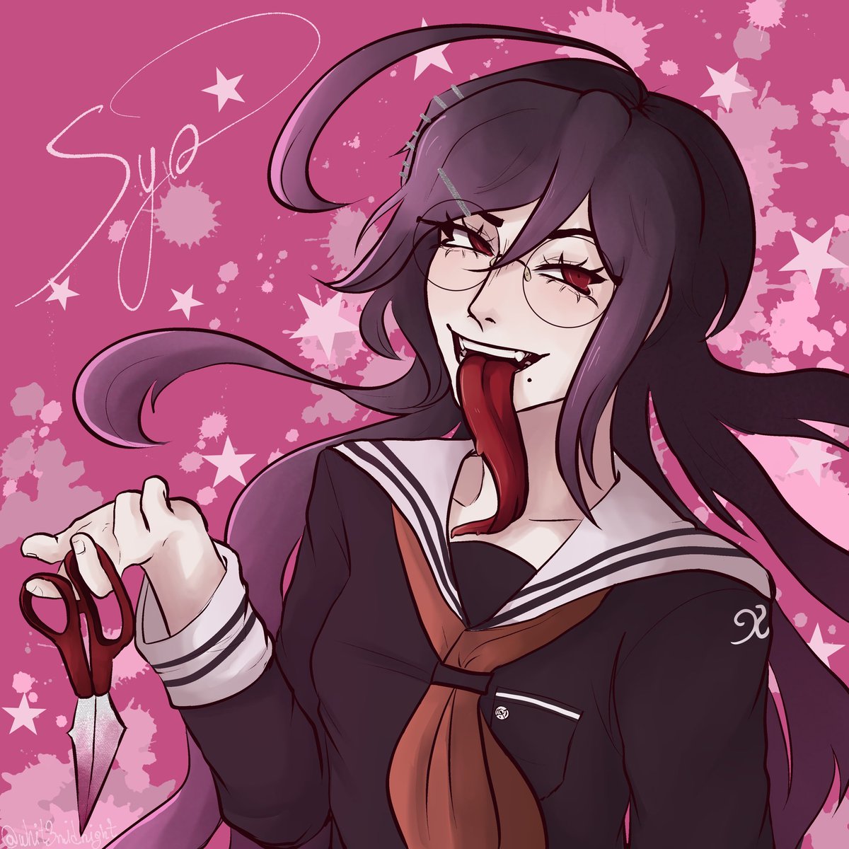 whit3midnight's tweet photo. hehe love the lesbian icon (REDRAW OF OLD ART) #GenociderSyo #GenociderJack #TokoFukawa #Danganronpa #DrThh #ダンガンロンパ #drtwt https://t.co/lrTgu20BTE