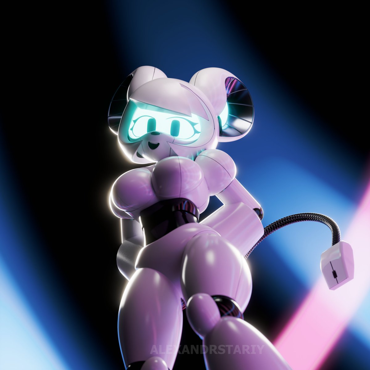 AlexStariy0303's tweet photo. Blue light 💙

R-Mony model by Me.
Character by @ArzyParzy 

#3Dmodeling #Blender3D #MechaGirl #RoboGirl #MouseGirl #FurryArt #Anthro https://t.co/EpAGJGoMhK