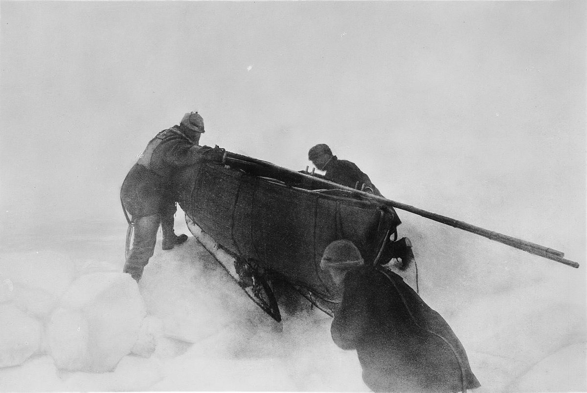 visitlydia's tweet photo. The Photographs That Waited 33 Years in the Ice

On July 11, 1897, three Swedish explorers rose from Danskøya in Svalbard aboard a hydrogen balloon called Örnen, Swedish for The Eagle.

Salomon August Andrée planned to cross the Arctic with Nils Strindberg and Knut Frænkel, passing over or near the North Pole before the wind carried them toward Russia or Canada. The steering plan failed within minutes.

Andrée intended to give the balloon limited control using long guide ropes dragged across the ice. During the launch, the lower sections of all three ropes were lost. The basket then dipped into the sea, forcing the men to throw eight bags of ballast overboard. Örnen was now essentially a free-flying balloon.

Less than three days later, the flight was over. Hydrogen escaped from the envelope while moisture and ice added weight. On July 14, Örnen came down on the pack ice at 82°56′ north, 29°52′ east. All three men survived.

The rest of the journey would be on foot. They transferred food and instruments to heavy sledges, along with a collapsible boat, and began pulling everything south across the frozen ocean.

The ice beneath them was moving too. Progress made during the day could be partly erased by the drift beneath their feet.

Strindberg kept photographing. His camera had been brought to make an aerial record of the Arctic. It now recorded the collapsed balloon, the march over pressure ice, camp life and the boat they dragged behind them.

Twelve photographs from the landing site were later recognized as parts of a complete 360-degree panorama. Joined together, the surviving image is more than 10,000 pixels wide. The sequence was not identified as a panorama until research published in 2004.

Strindberg was 24 years old and engaged to Anna Charlier. He carried her photograph and wrote private messages to her in shorthand during the expedition. On July 25, Anna’s birthday, he wrote after 10 hours of pulling the sledges.

The men spent nearly three months on the drifting ice before reaching Kvitøya, or White Island, in early October. They established a camp and died soon afterward. The exact causes remain uncertain, and the surviving evidence has never settled the question.

No confirmed trace of them was found for 33 years.

On Aug. 6, 1930, members of the Norwegian Bratvaag expedition landed on Kvitøya and found the remains of the camp. Sections of the boat and other equipment were nearby. The diaries had survived, along with Strindberg’s camera and rolls of undeveloped film. Human remains were found among the camp debris.

The film was taken to Stockholm, where John Hertzberg of the Royal Institute of Technology was given the job of developing it. Strindberg had exposed roughly 240 frames. Hertzberg recovered images from 93.

Photographs taken in 1897 appeared for the first time in 1930.

They showed the balloon collapsed on the ice and the men hauling their equipment across it. Strindberg’s camera had survived, and so had its film.

Among his possessions was Anna’s photograph, carried from Sweden and recovered on Kvitøya 33 years later. His shorthand letters survived as well.

One was the message written on Anna’s birthday, July 25, 1897:

“We are sure to come home by and by.”

#History #HistoryFacts #HiddenHistory #HistoricalPhotography #ArcticHistory