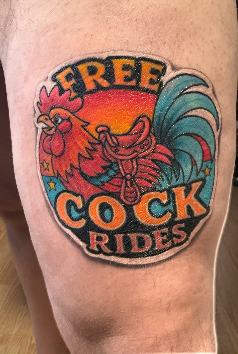 eightbitballz's tweet photo. My Free Cock Rides Tattoo!! https://t.co/mAbQmW8Z62