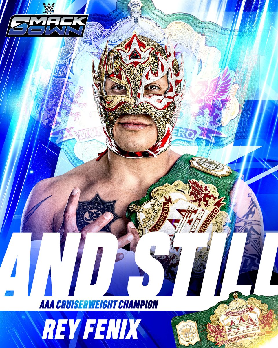 WWE's tweet photo. #ANDSTILL 🏆

@ReyFenixMx is STILL the AAA World Cruiserweight Champion! https://t.co/PzUhzIsL03