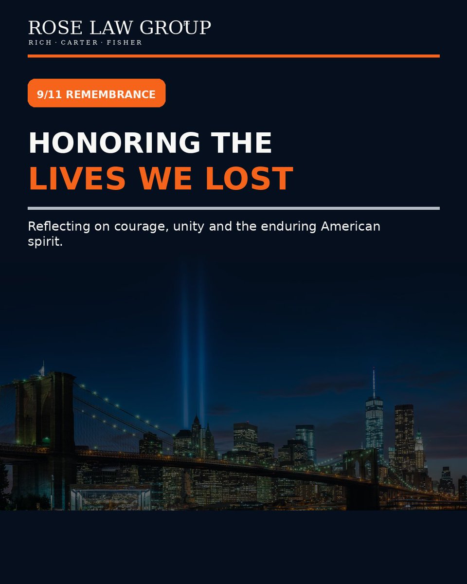 roselawgroup's tweet photo. Thomas Galvin, Maricopa County Supervisor and Rose Law Group Partner, reflects on the strength and unity displayed across America following 9/11—and calls for a renewal of that communal spirit as a meaningful way to honor those we lost.
https://t.co/IimoGKpITV https://t.co/Ku8Hhb8dzU