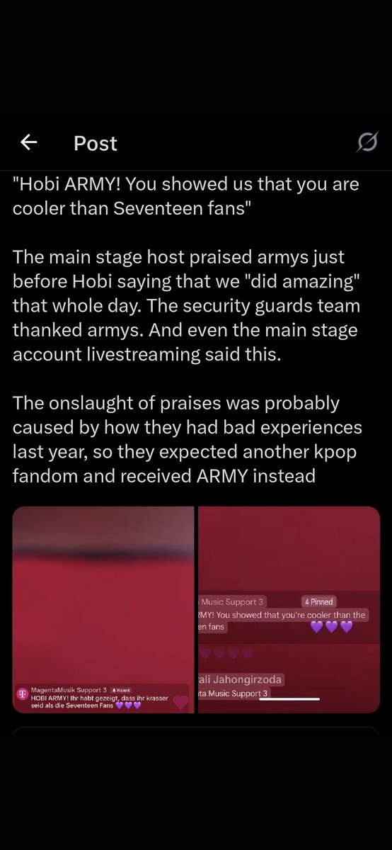 taesoothe's tweet photo. When you remember why Lollapalooza festival was FLOORED about how good armys behaved, the whole crew security and hosts thanking us and BTS. It's because of shit like this. Kpop stans are animals with no regards for safety, even their own. Everywhere they go, they bring scare and concerns