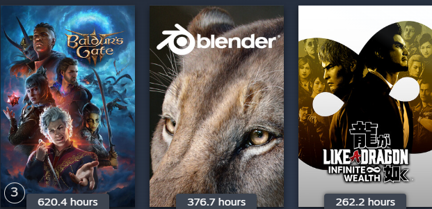 Schattenkit's tweet photo. This is only counting Steam. If we also added other consoles, Witcher 3 would definitely be the top. The time will go up soon with the remaster coming out XP

The second image is just to show my top played games. And man, some of these surprised me XD https://t.co/V18N0ABIPi