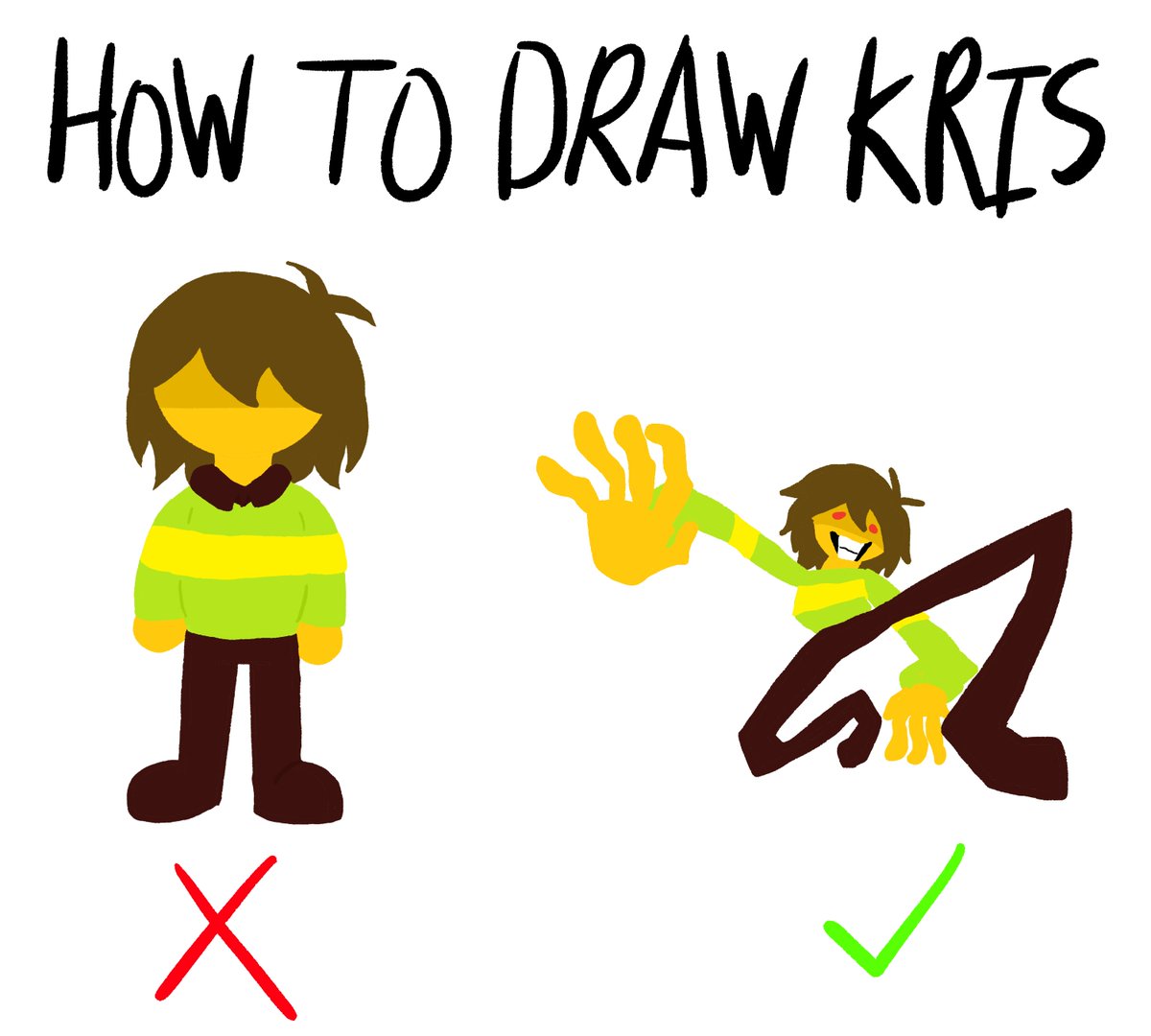 Took1ff's tweet photo. Common mistake I see amoung Deltarune artists https://t.co/DTg7BE4B5f