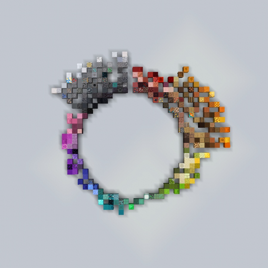 sHoGuN_SANTARO's tweet photo. #Minecraft
ブロックのカラーパレット

環状に色相(8段階)、外側に向けて明度、時計回りに彩度を並び替えてプロットしてみた。 https://t.co/hwvbVGl6zc