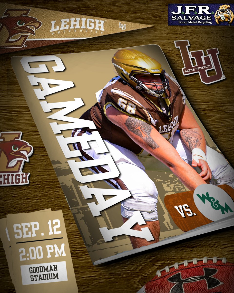 LehighFootball's tweet photo. 🏠 𝙏𝙝𝙚 𝙝𝙤𝙢𝙚 𝙤𝙥𝙚𝙣𝙚𝙧.

A top 20 PL showdown at Goodman Stadium on 610 Day, presented by JFR Salvage.

🆚 #16 William &amp; Mary 
🕑 2 pm
📺 @ESPNPlus - https://t.co/BNcRAH5ZVX
📻 @LVFoxSports - https://t.co/s3pcSzppwM
📊 https://t.co/Nxcvp0fVVG

#TheNest https://t.co/IsFxY9Fu94