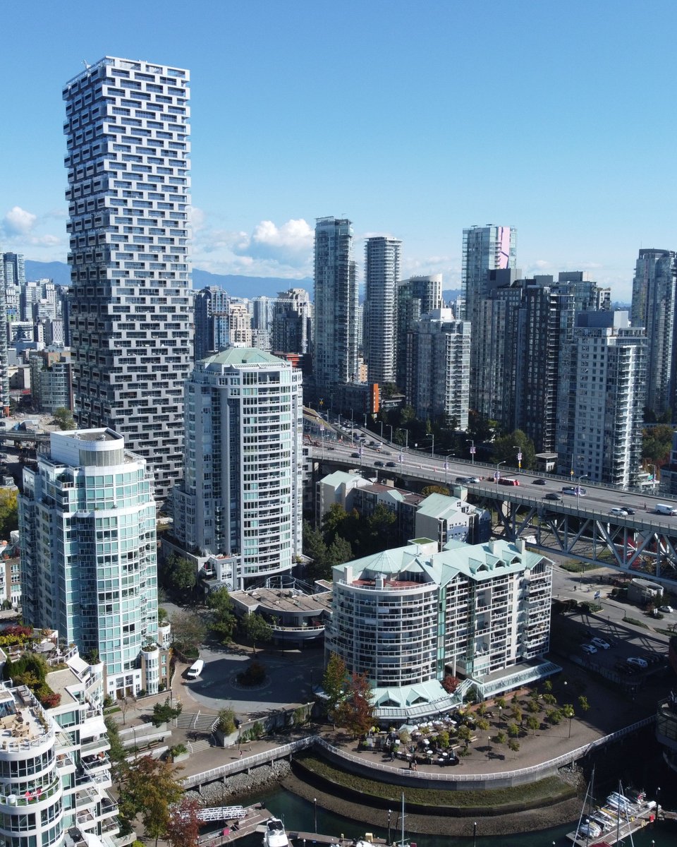 An aerial view of downtown Vancouver.