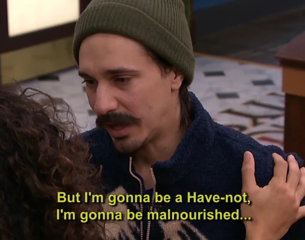 BBFeedsFairy's tweet photo. Barrett just quoted this Vince meme #bb28 https://t.co/eTG045Fiqz